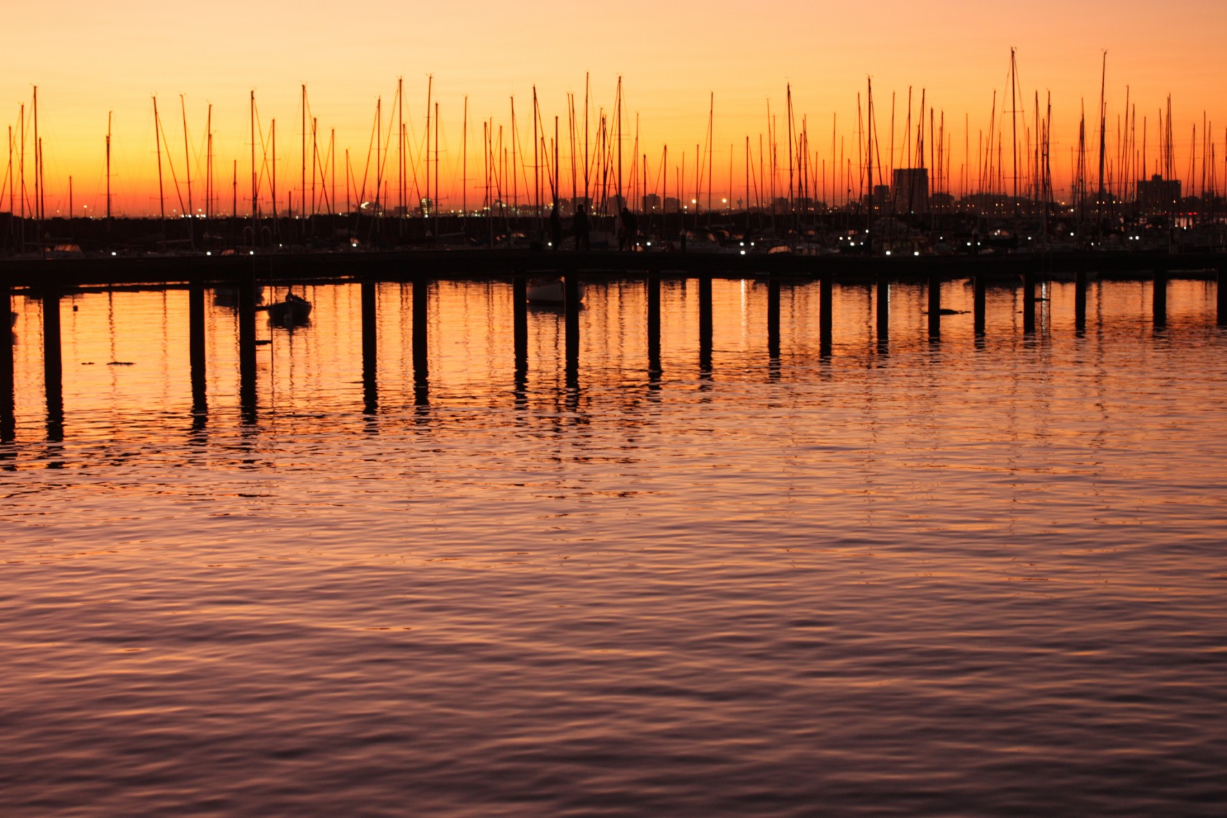sunset in st. Kilda australia