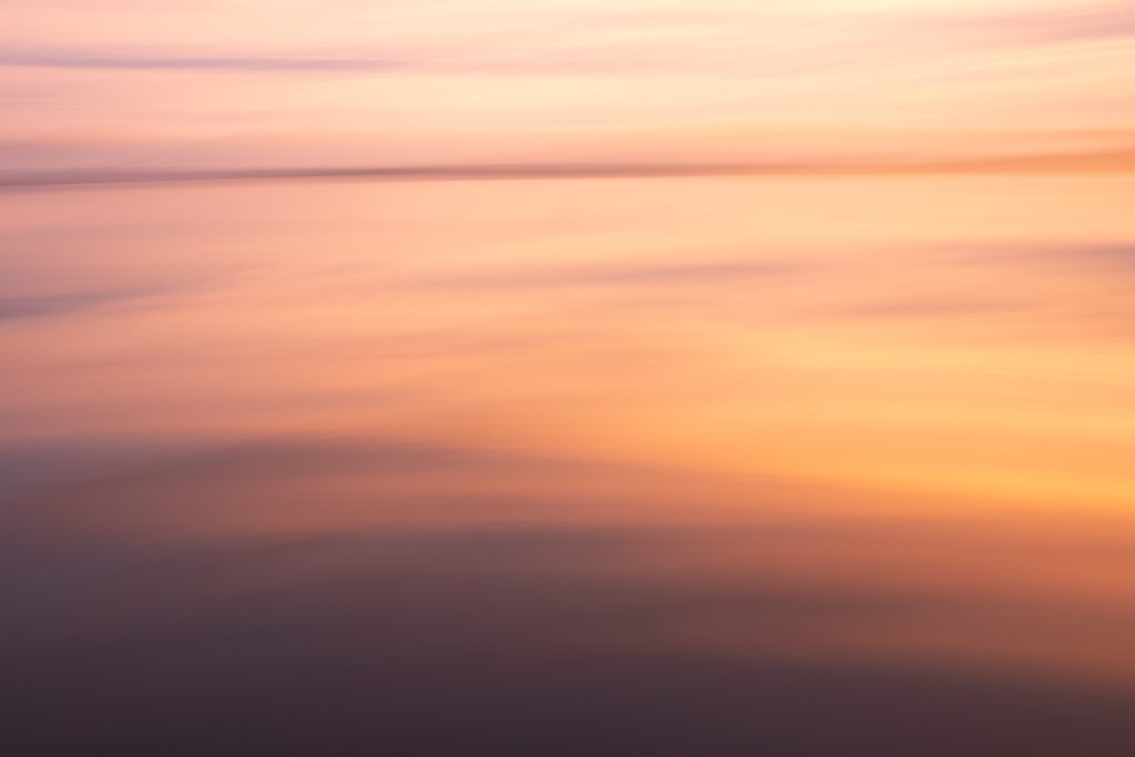 In camera blur on the sunset at Virginia Beach