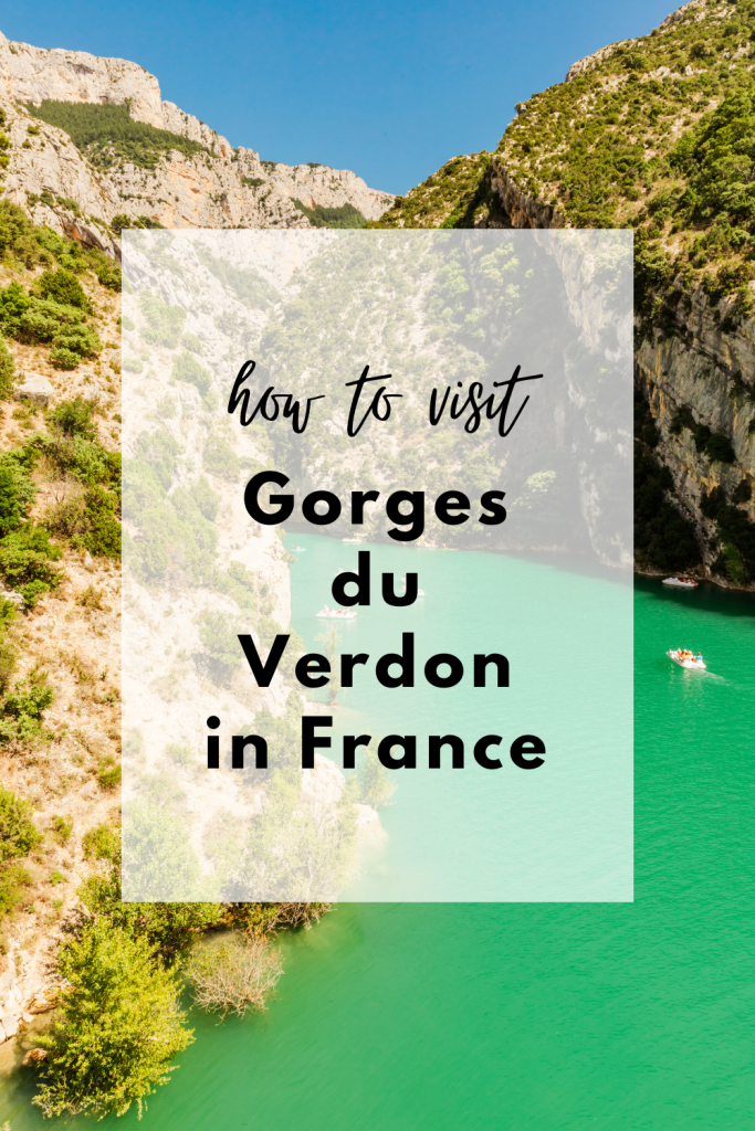 how to visit the gorges du verdon of france
