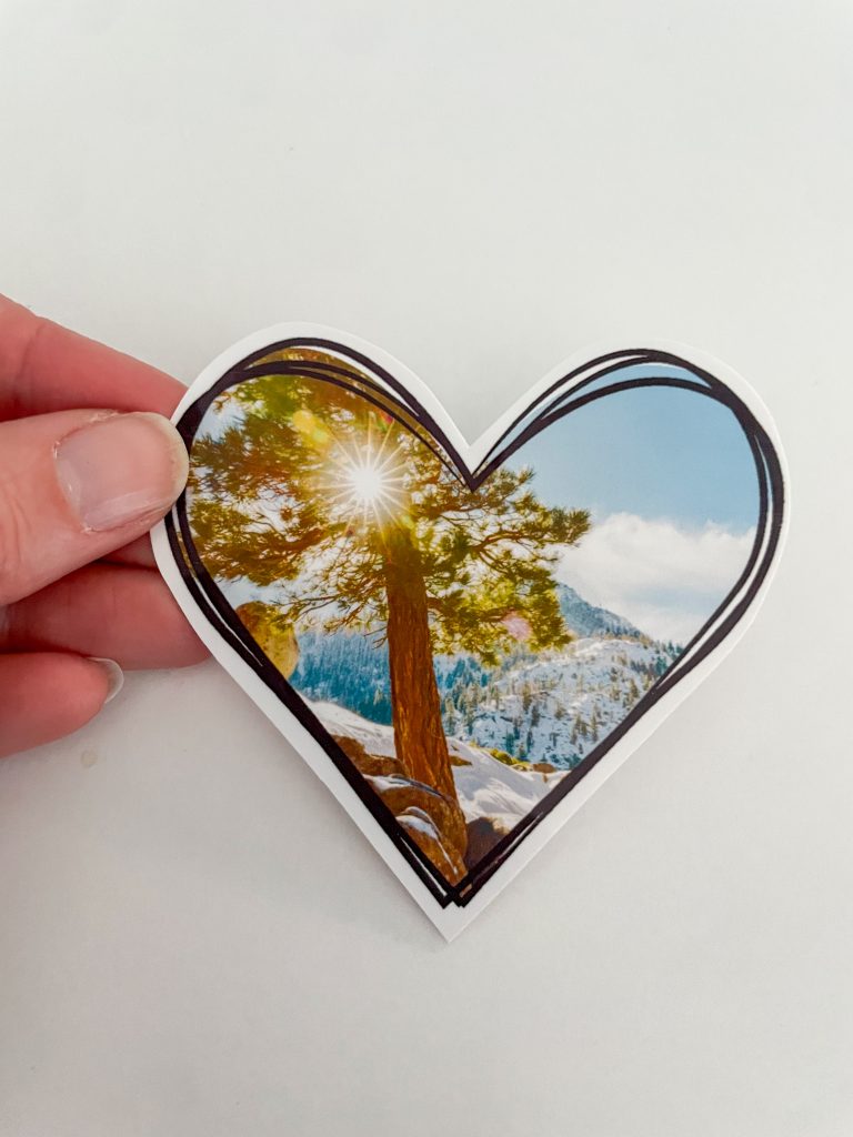 cute stickers in heart shape on white background