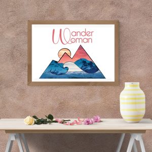 wander woman travel gift for her wall decor