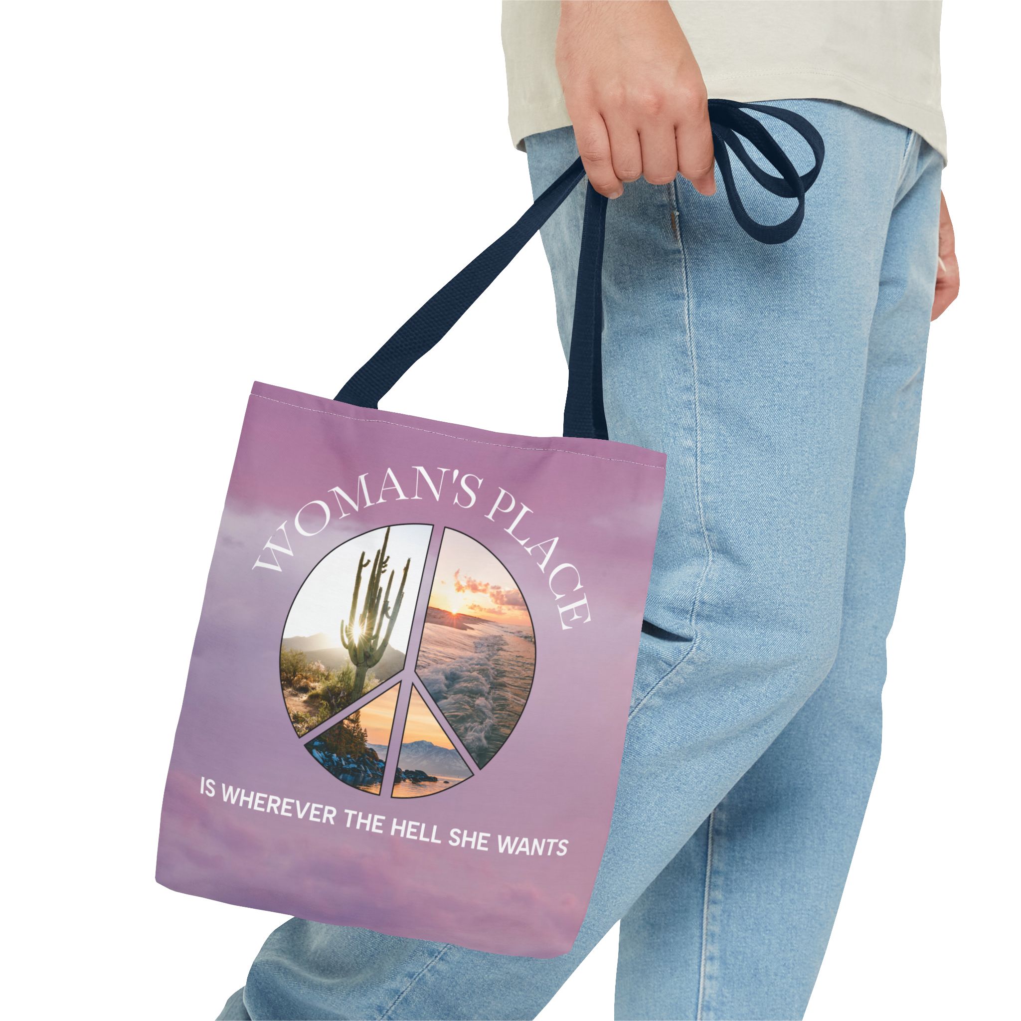 Travel Tote Bag with Feminist Quote - Image 19