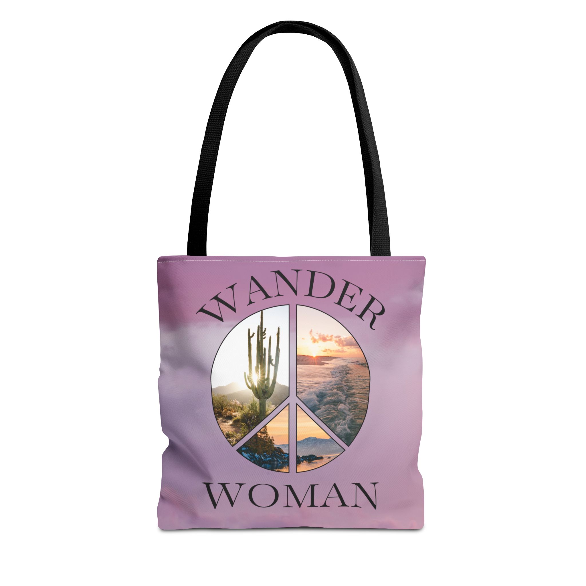 Wander Woman Tote Bag with Peace Sign