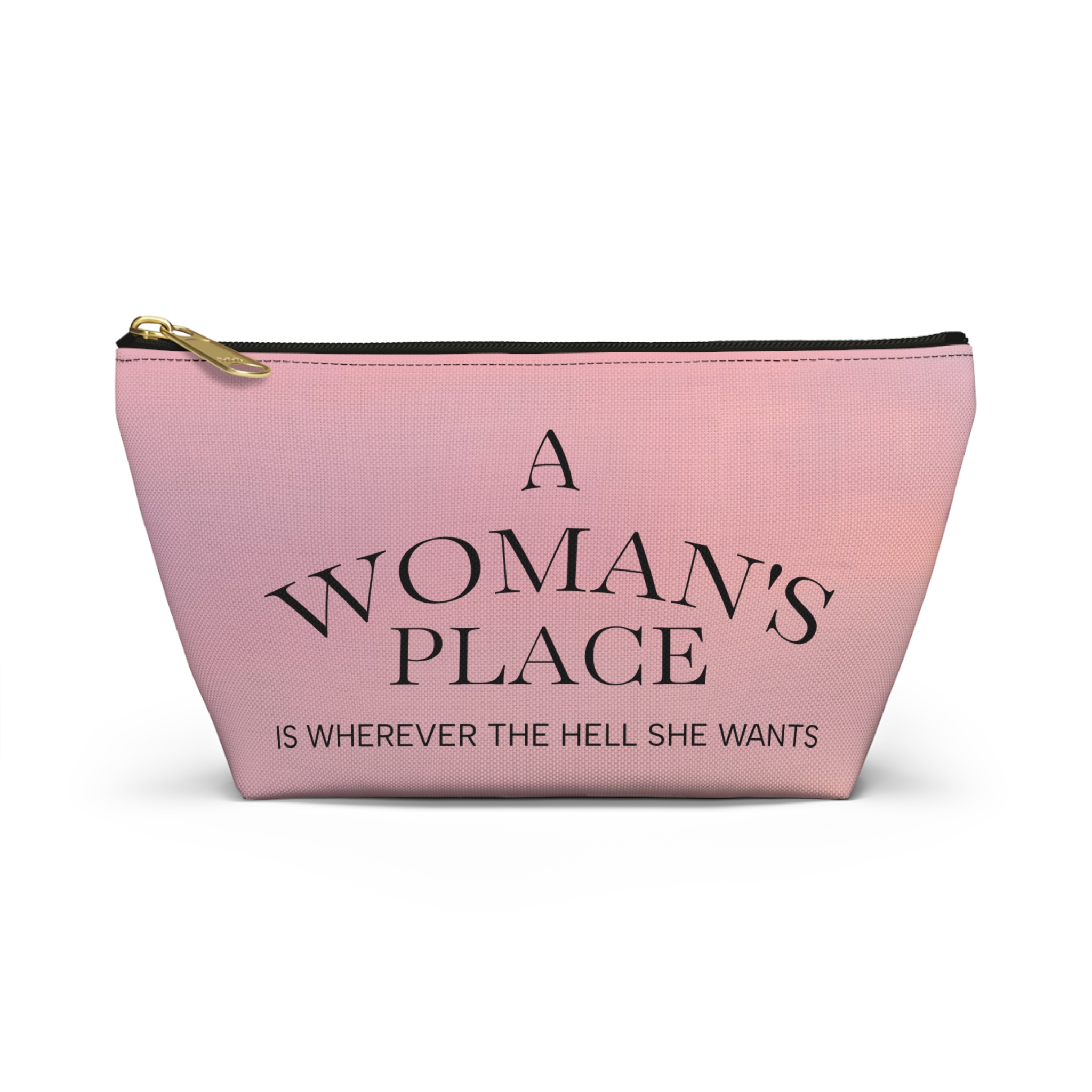 Empower Your Journey: Cosmetic Bag with Feminism Quote
