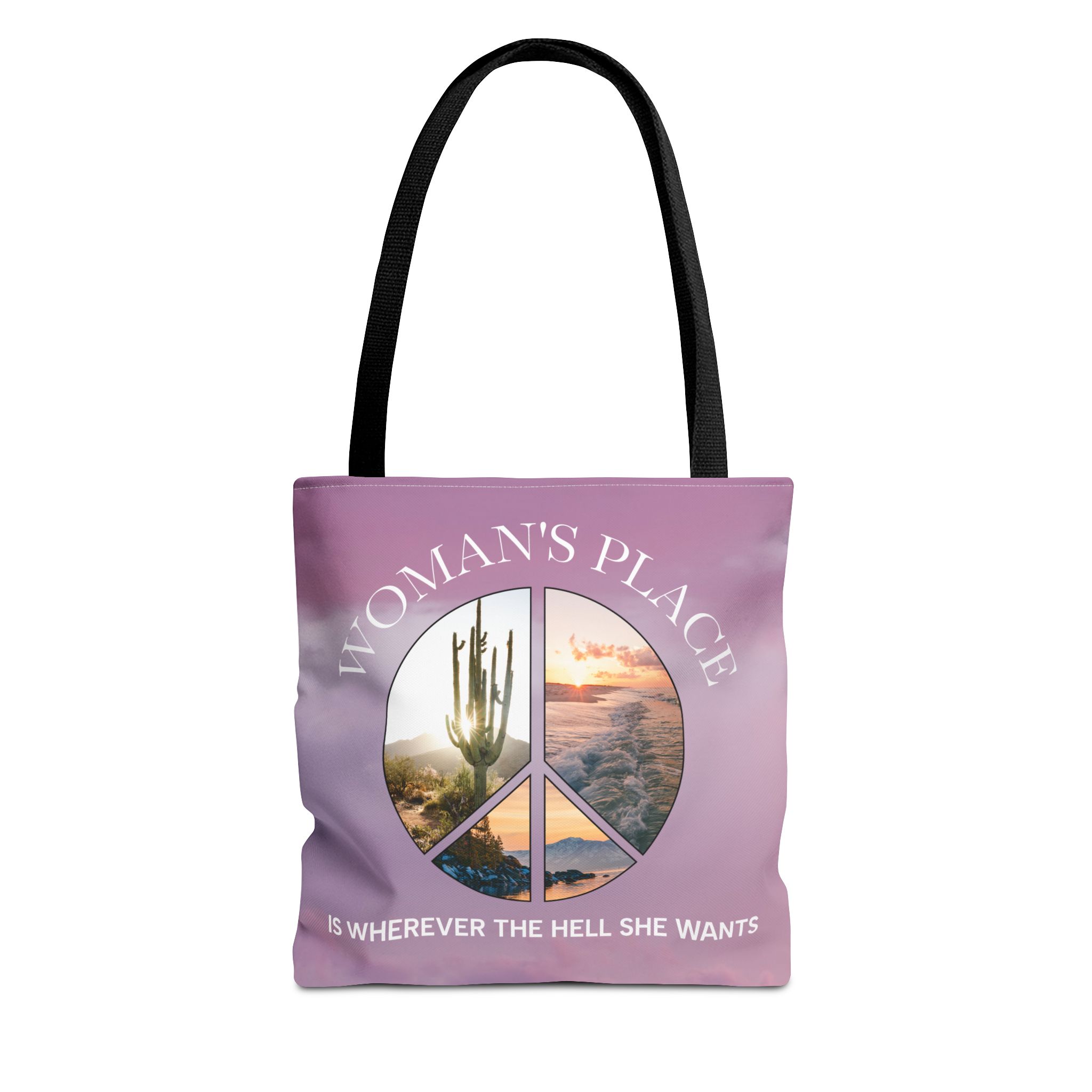 Travel Tote Bag with Feminist Quote