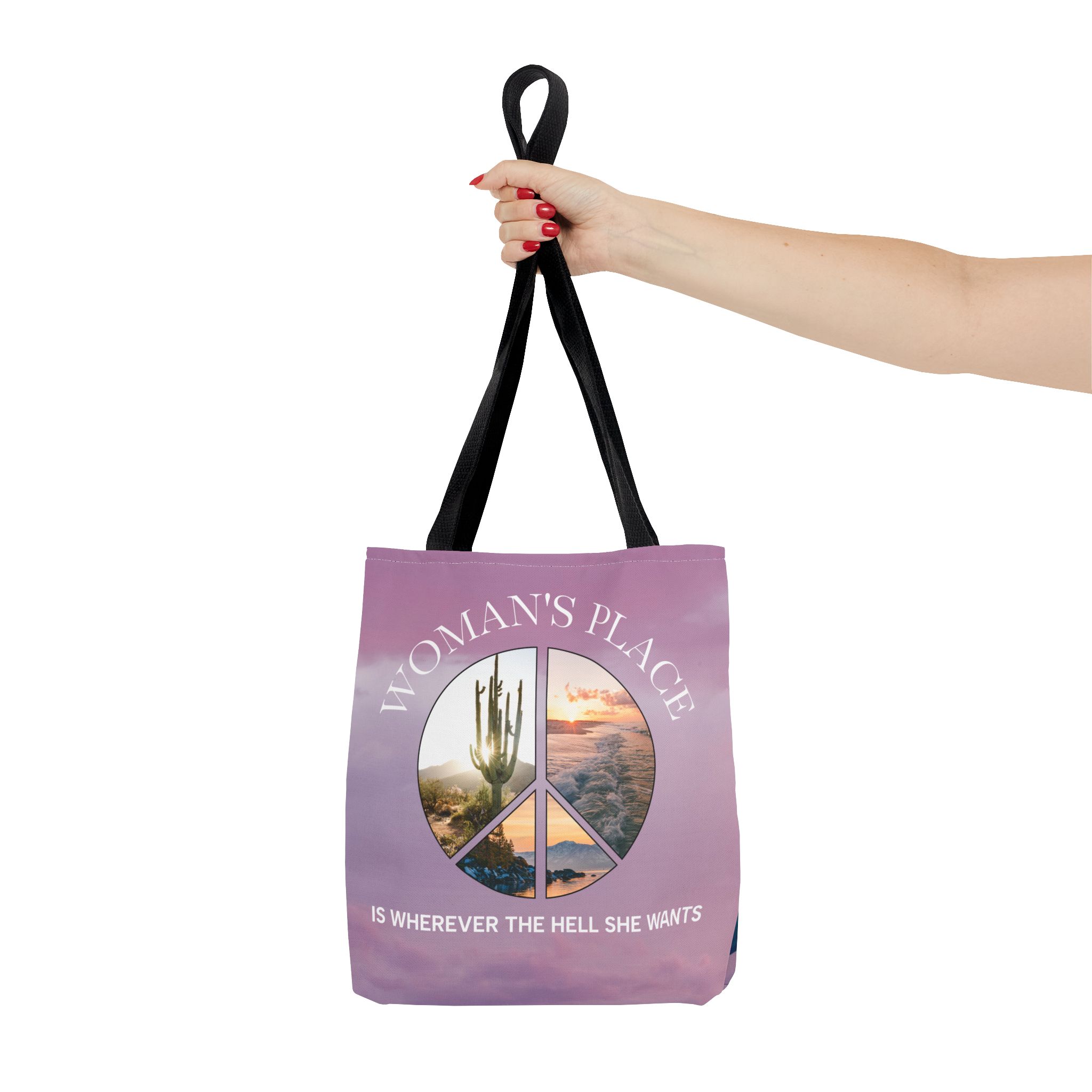 Travel Tote Bag with Feminist Quote - Image 4