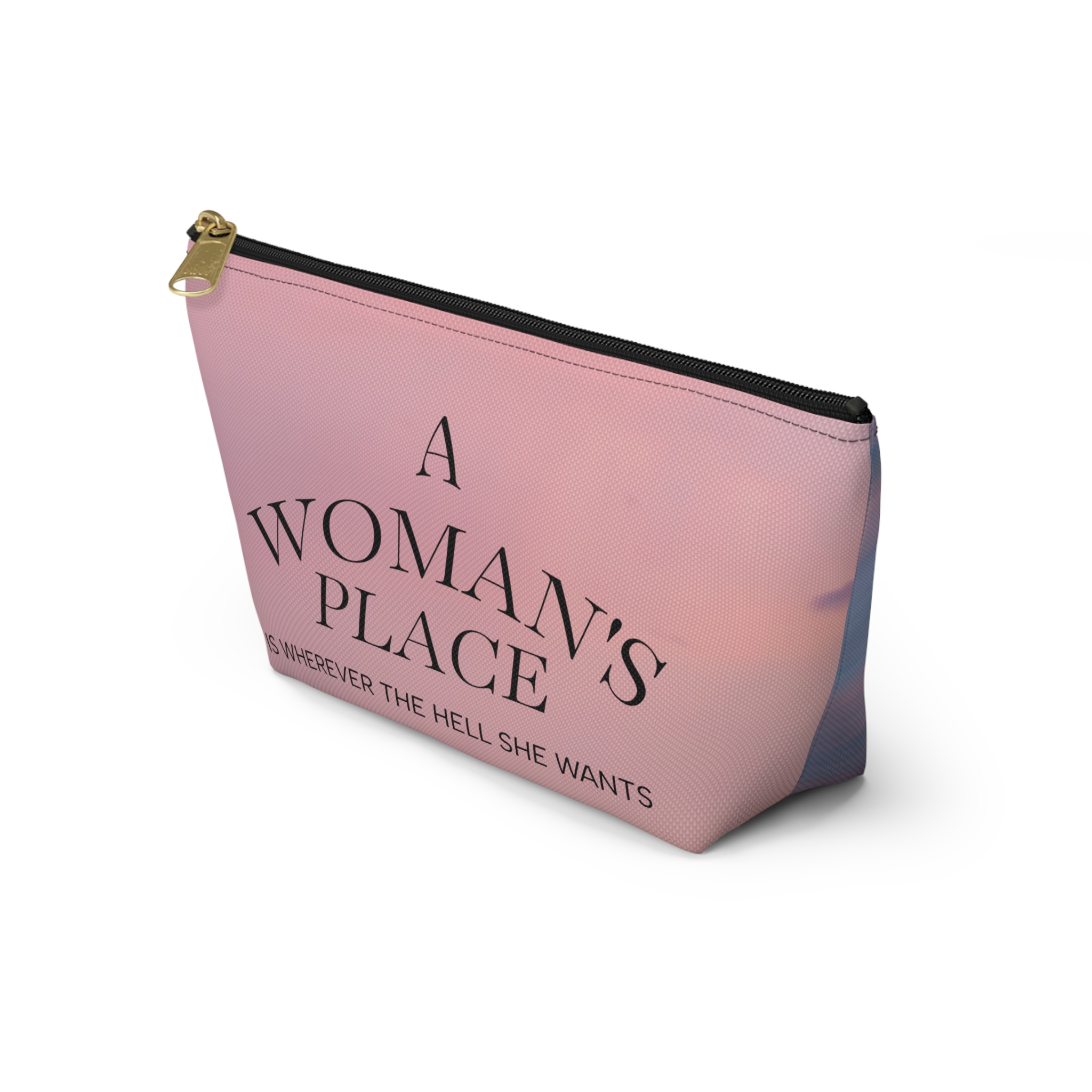 Empower Your Journey: Cosmetic Bag with Feminism Quote - Image 3