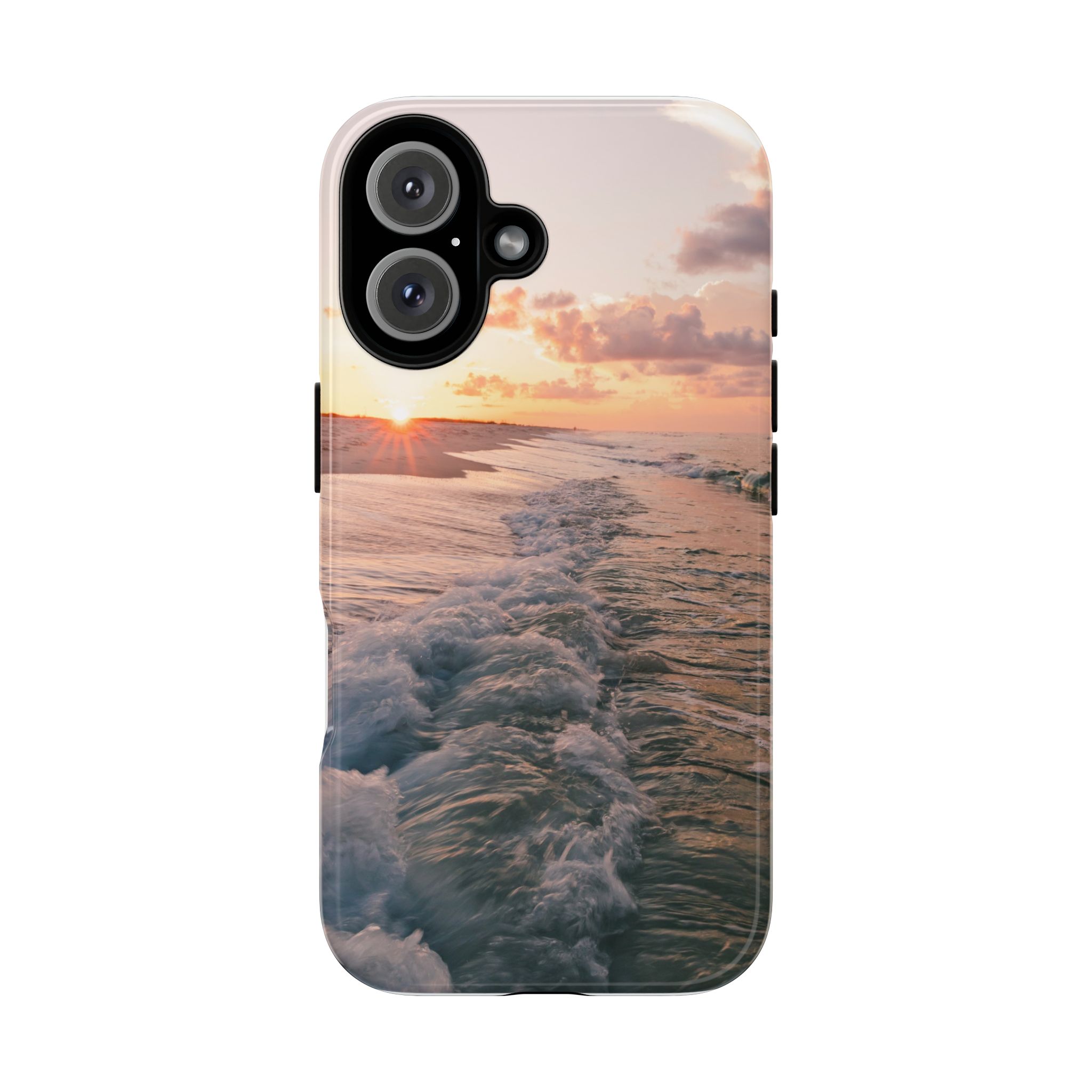 Tough Cases for Cell Phone with Sunrise Beach Photo
