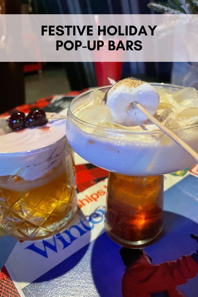 Get some festive holiday drinks at a christmas pop-up bar