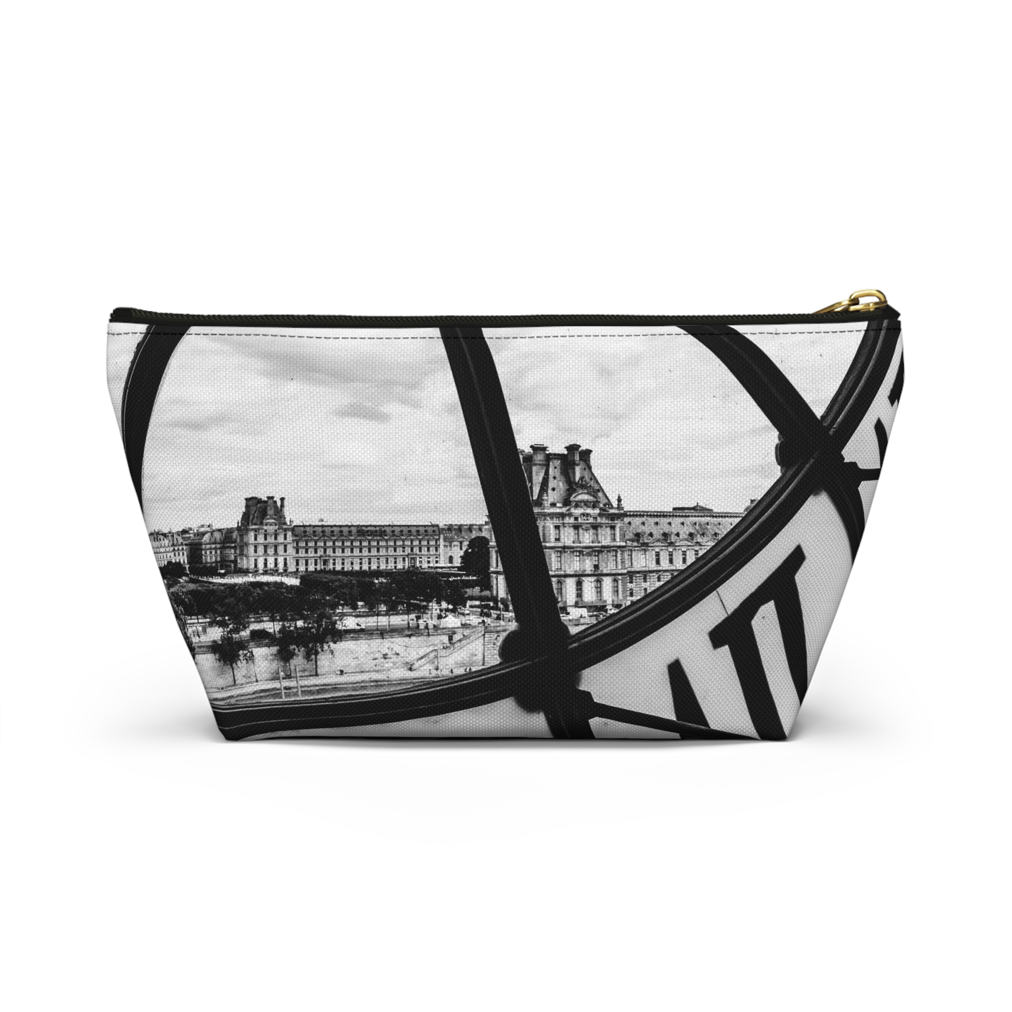 Travel Accessory Pouch with Paris Photos in Black and White - Image 2