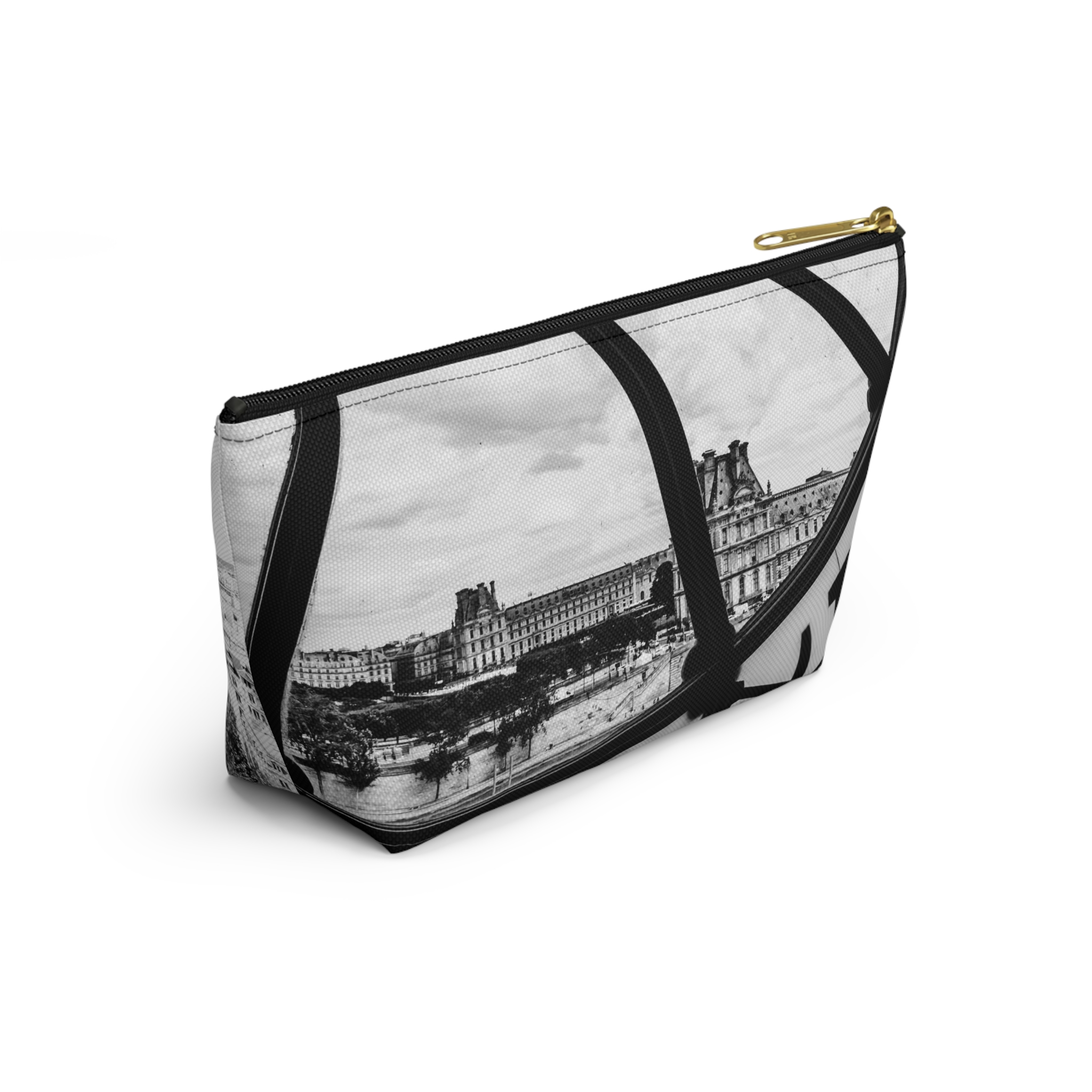 Travel Accessory Pouch with Paris Photos in Black and White - Image 4