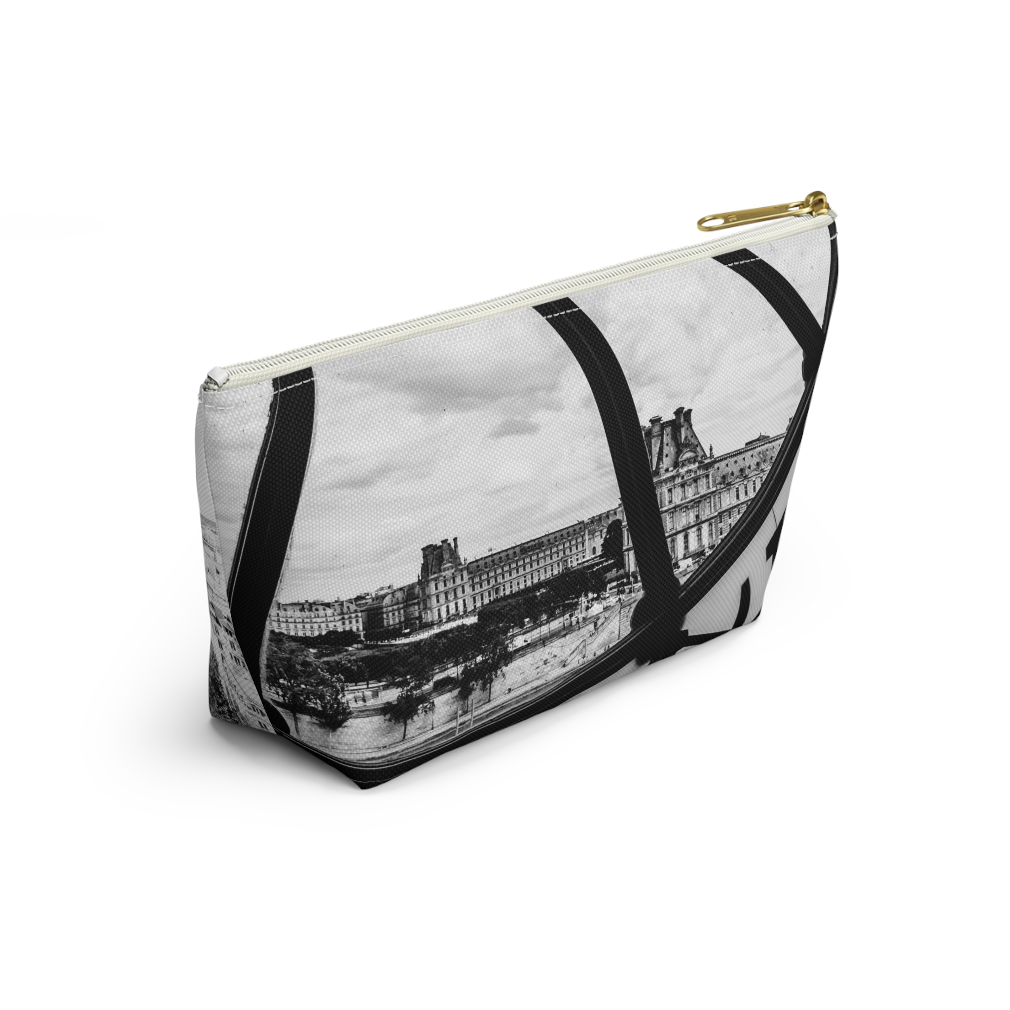 Travel Accessory Pouch with Paris Photos in Black and White - Image 8