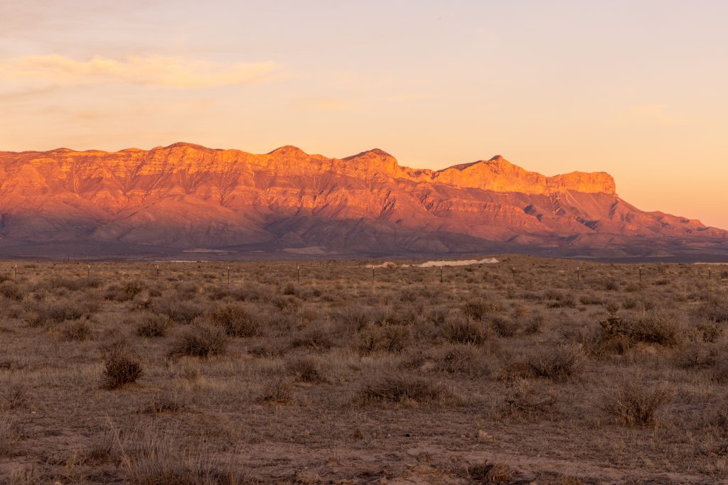 sunrise at guadalupe mountains