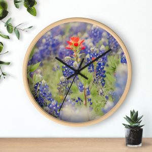 Floral Home Decor Clock with Texas Hill Country Photos