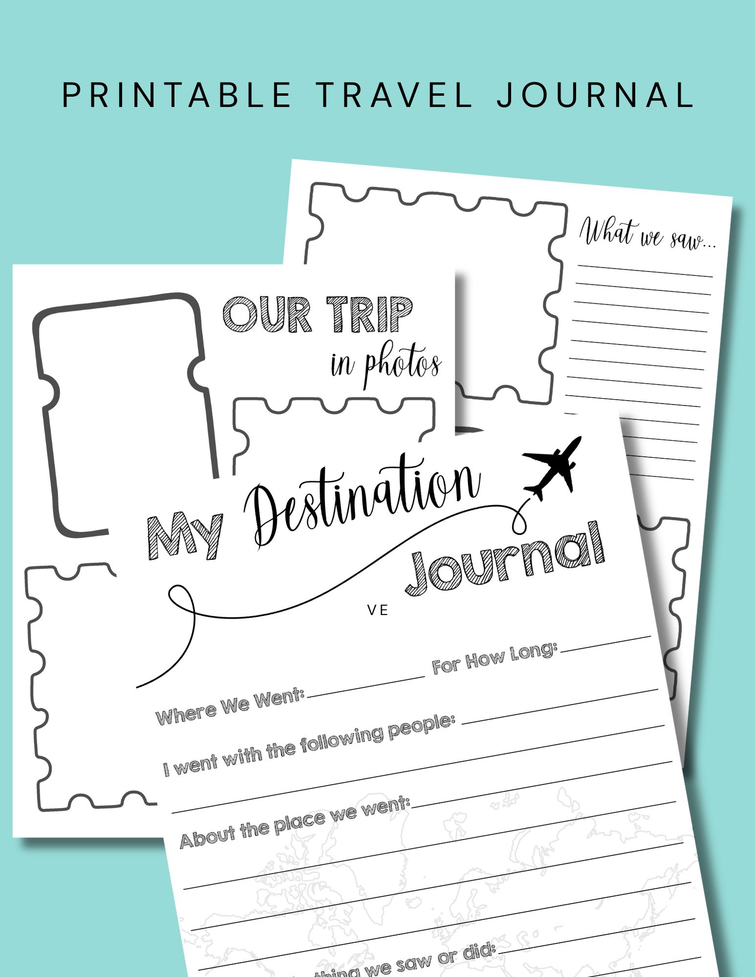 printable travel journal